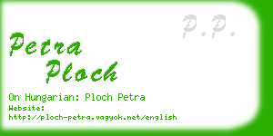 petra ploch business card